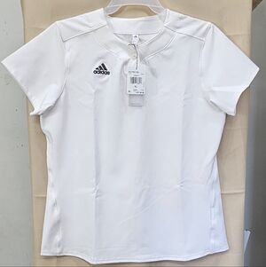 New Adidas Women’s XL White PH PRO 2BJ V-Neck Performance Shirt Short Sleeve